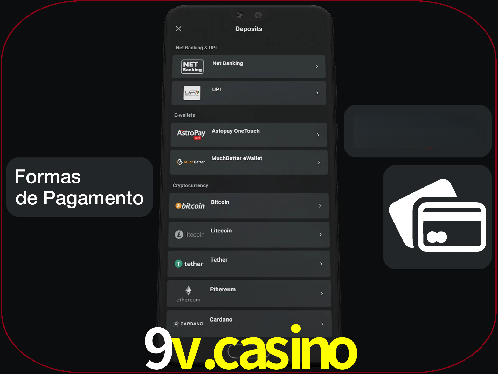 Escolha a forma de pagamento de sua preferência.