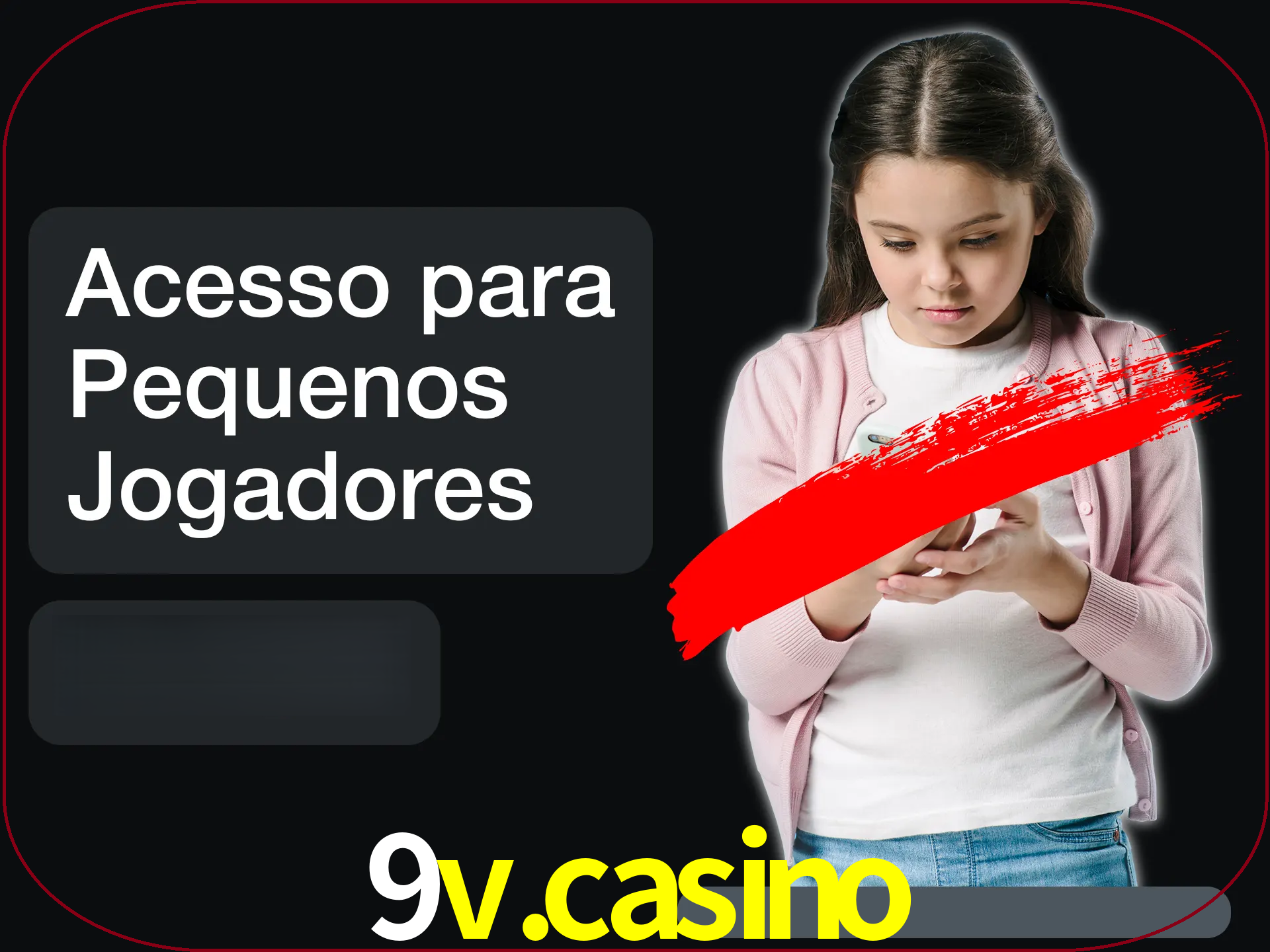 As crianças não podem jogar jogos de cassino.